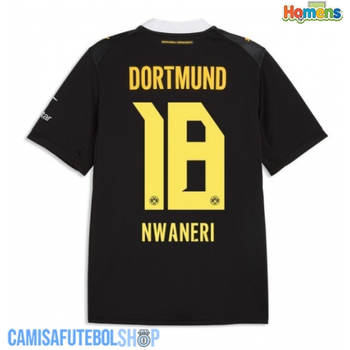 Camisa de time de futebol Borussia Dortmund Ethan Nwaneri #18 Replicas 2º Equipamento 2026-27 Manga Curta